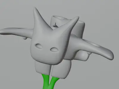 Dragon jet  Low-poly 3D model