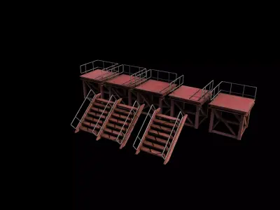 Industrial Platform 3D model get