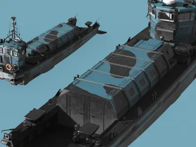 LCVP Landing Craft 3D model