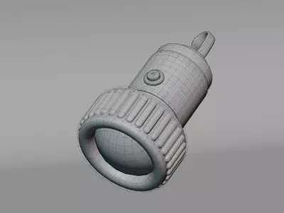 Cartoon Flashlight Low-poly 3D model