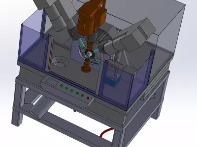 Five-axis power head drilling machine 3D model