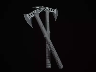 Military Axe  Low-poly 3D model