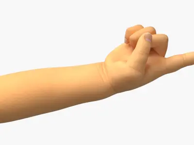  Asian Baby Hand with Pointing Finger 