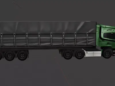 transport truck Heavy  semi  Truck n Cargo Truck 8x4 3D model