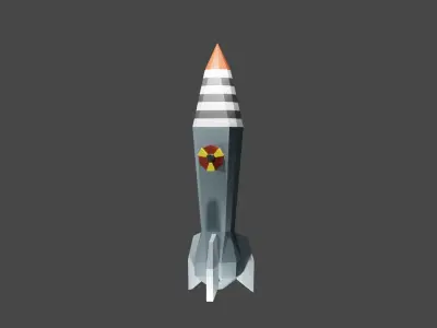 Nuke missile to keep world in peace  Free low-poly 3D model