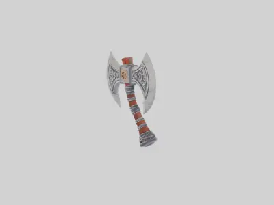 High-Quality 3D Battle Axe  3D model