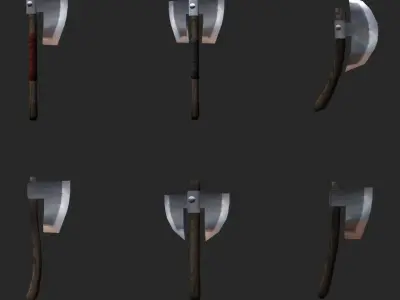 Simple Axes Low-poly 3D model