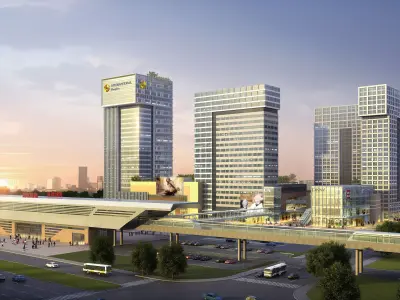 3Dmax fashion city commercial square building 189 3D model