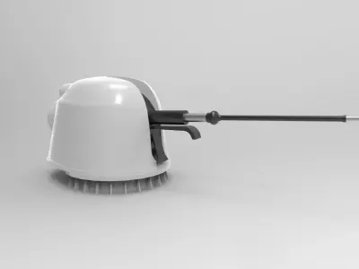 OTO Melara Naval gun 76mm 3D print model