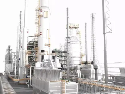 Petroleum Refinery 3D model