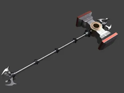 Fantasy Hammer Low-poly 3D model