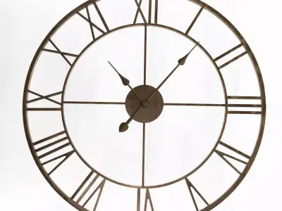 Vintage Roman Numeral Wall Clock 3D model