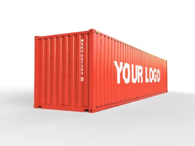 Generic container 40ft standard- PSD edit 3D model