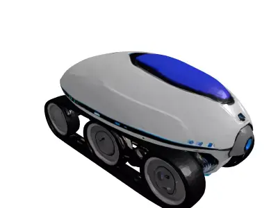 Futuristic Robotic Surveillance Rover 3D model