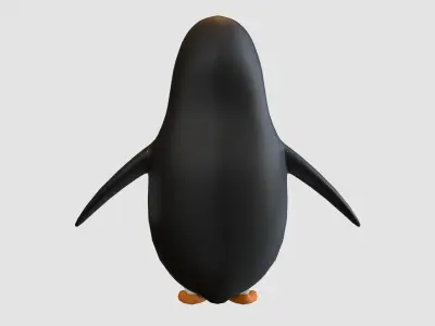 male cartoon penguin  3D model