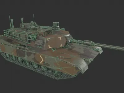 M1A2 Abrams Tank Low-poly 3D model buy