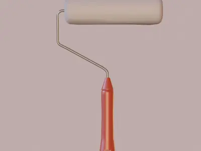 Roller Paint Brush 3D model