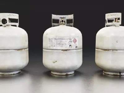 Propane Gas Cylinder Low-poly 3D model purchase