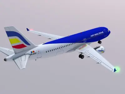 Airbus A320 livery Air Moldova 3D model