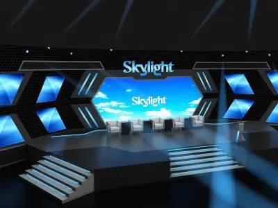 Event Stage Design Sky Light  3D model