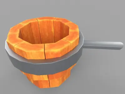 Stylized mug Low-poly 3D model
