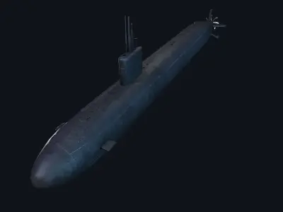 Submarine Santa Fe Low-poly 3D model