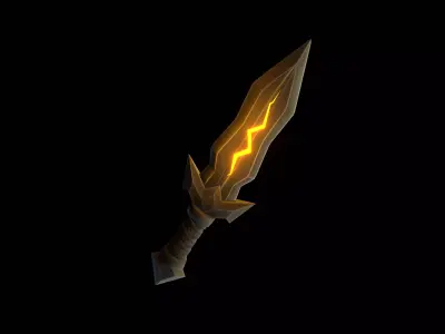 Stylized Low Poly Dagger - Game-Ready Fantasy Weapon  Low-poly 3D model