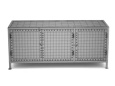 Black and White TV cabinet 3D model