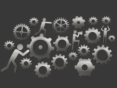 cogwheel Low-poly 3D model shop