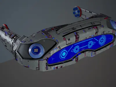 Sci fi Glasses Goggles 2 Low-poly 3D model