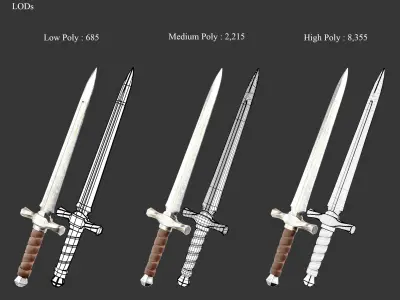 Medieval Collection Noble Blades 3D Model Pack