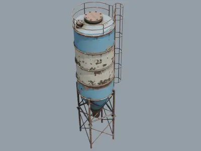 Storage Tank Low-poly 3D model