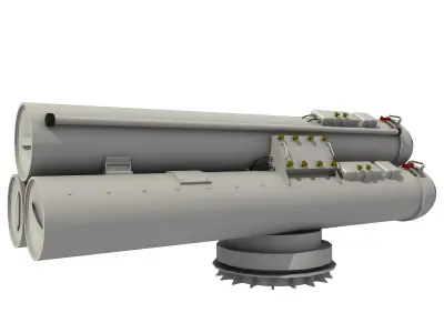 MK-32 TORPEDO TUBE 3D model