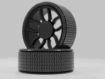 Car Tires Low-poly 3D model by vanpider11
