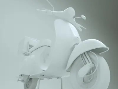 Italian Scooter Low-poly 3D model