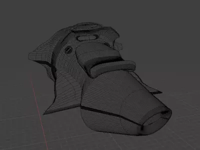 Futuristic Flying Motorcycle 3D Model 3D model