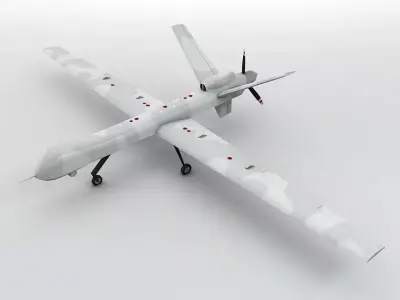  Predator B UAV Unmanned Aircraft Low-poly 3D model