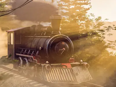 steam train 3D model