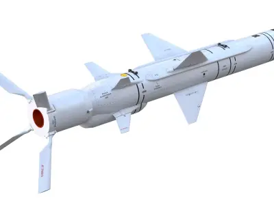 KH-35UE  Subsonic cruise anti-ship Missile 3D model