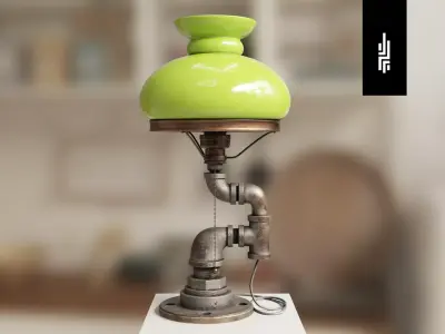 Metal Lamp 02 Low-poly 3D model