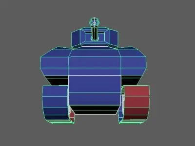 Low poly Tank Low-poly 3D model