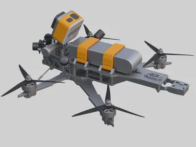 Drone flying camera 3D model
