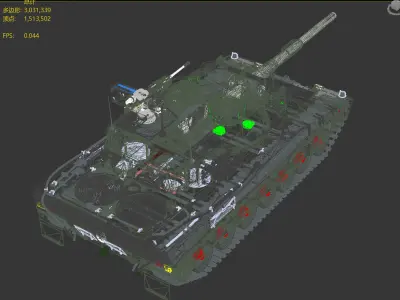 Leopard 2 A4 tank 3D model