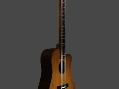 Acoustic Guitar -Blender  3D model