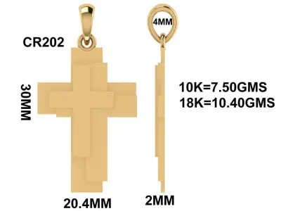 CROSS PENDANT CR202 3D print model