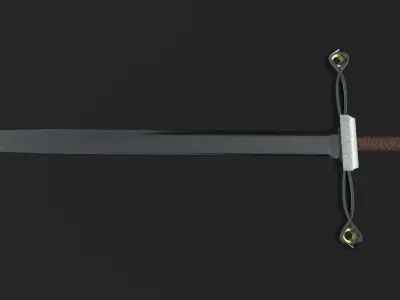 Fancy Golden Sword Low-poly 3D model