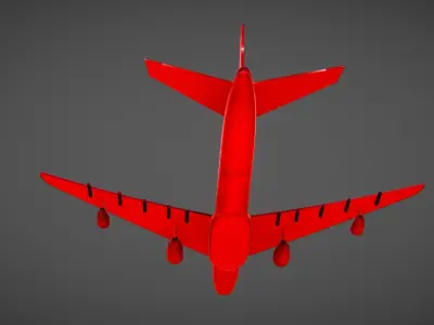 lowpoly airplane Low-poly 3D model by Amlogy