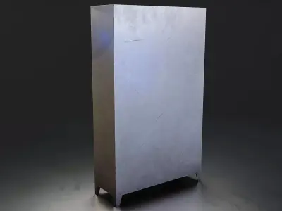 Industrial Metal Locker Low-poly 3D model