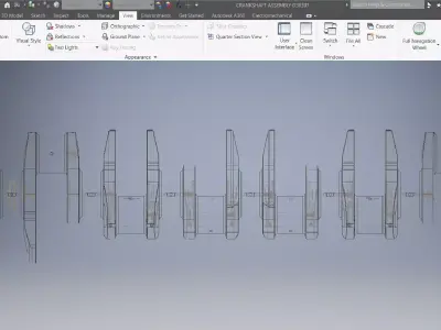 Engine Crankshaft Assembly 3D Model 3D model