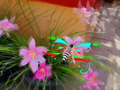 Rigged FBX model of a fabulous butterfly 3D model